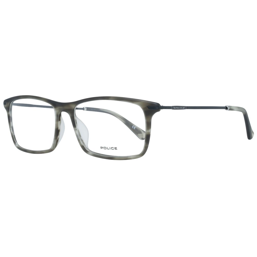 Brille (Gestell) aus grauem Metall und Kunststoff