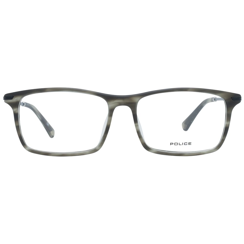 Brille (Gestell) aus grauem Metall und Kunststoff