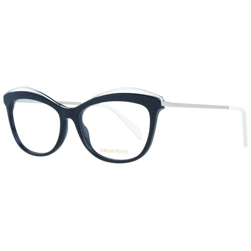 Brille (Gestell) aus schwarzem Metall und Kunststoff