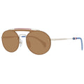 Sonnenbrille aus goldfarbenem Metall und Kunststoff