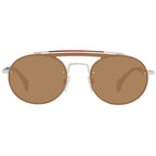 Sonnenbrille aus goldfarbenem Metall und Kunststoff