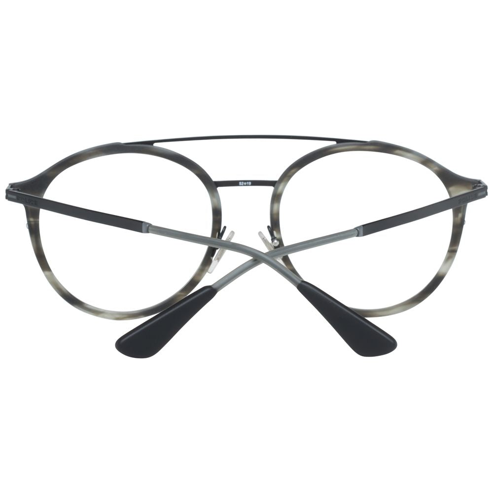 Brille mit grauem Metall- und Kunststoffrahmen