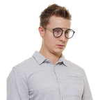 Graue Brille aus Metall und Kunststoff (Fassungen)