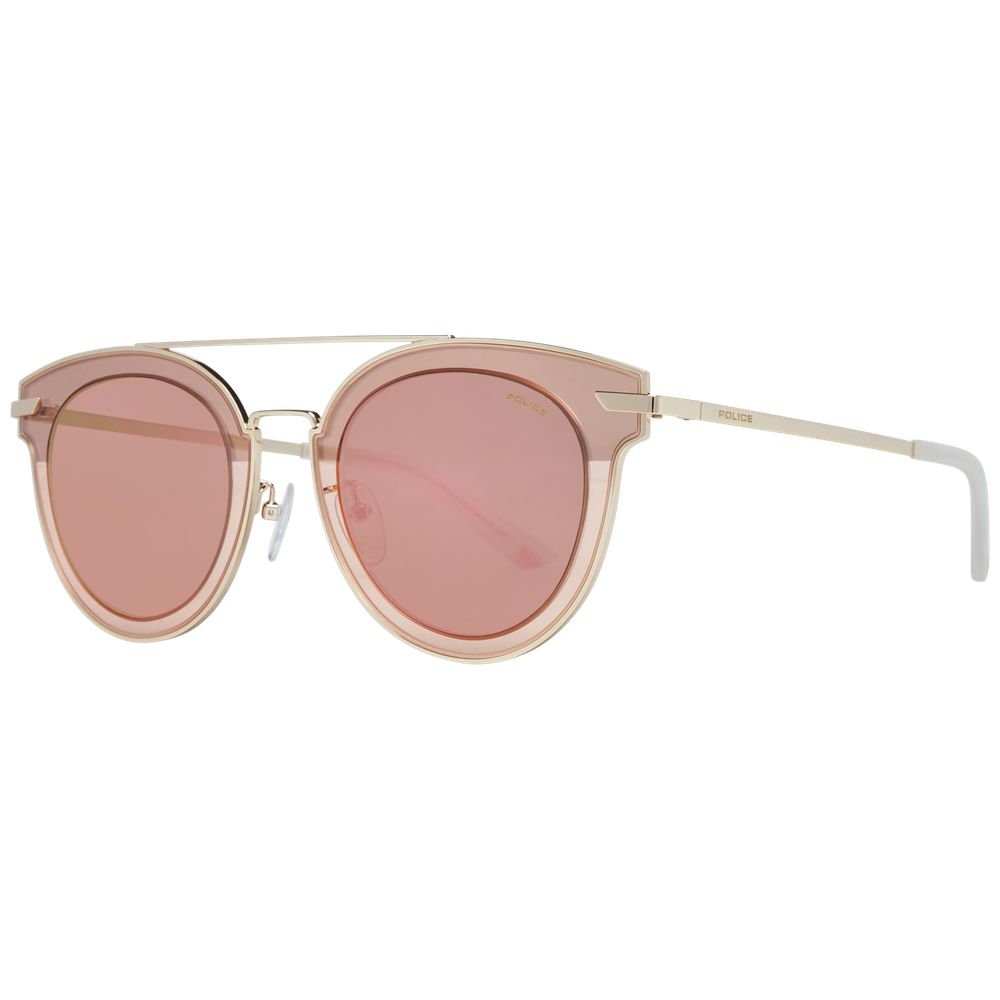 Sonnenbrille aus Roségold-Metall und Kunststoff