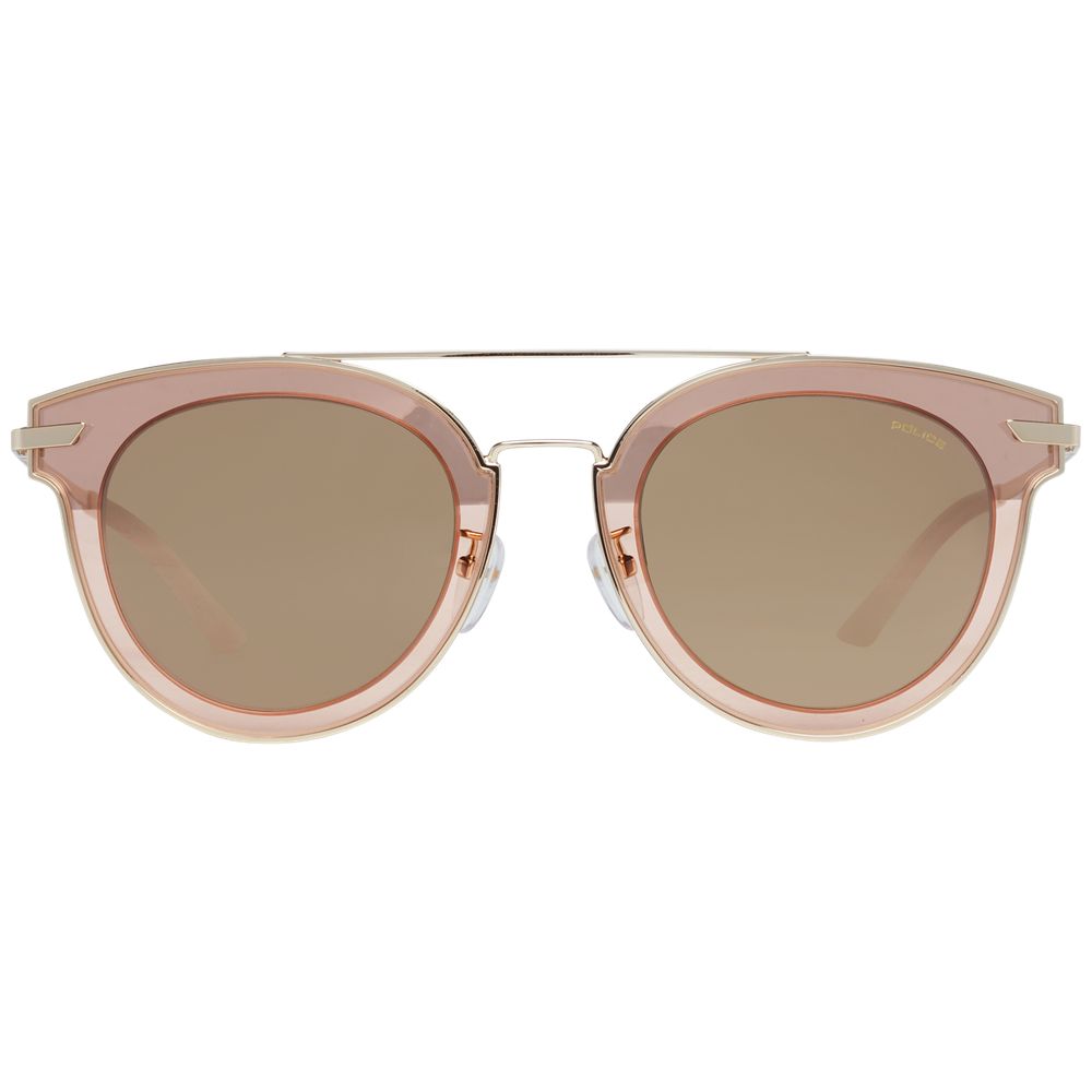 Sonnenbrille aus Roségold-Metall und Kunststoff