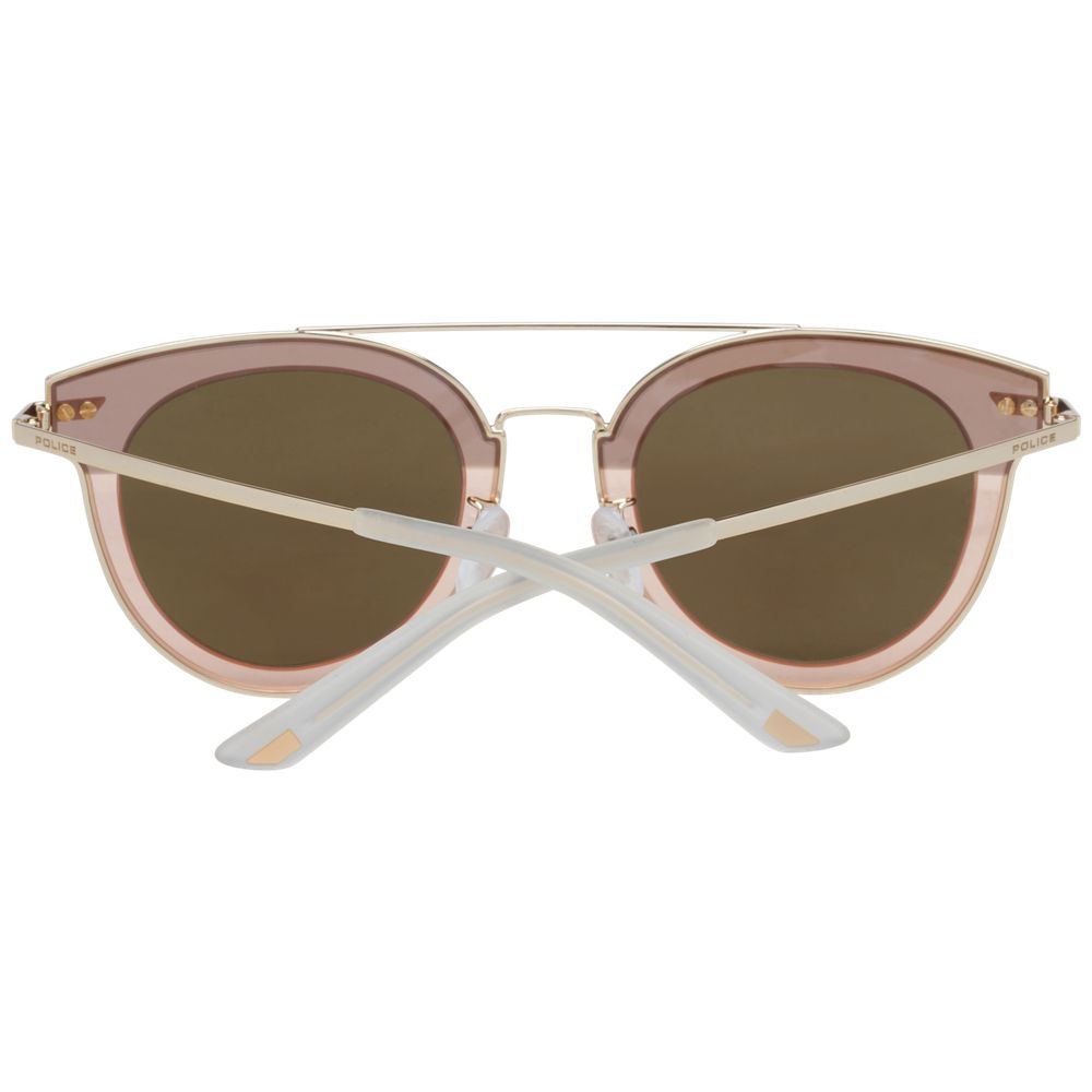 Sonnenbrille aus Roségold-Metall und Kunststoff