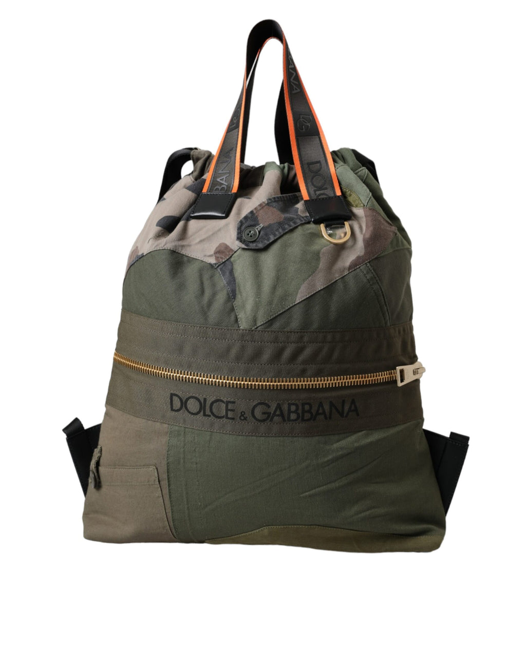 Militärgrüner Patchwork Rucksack