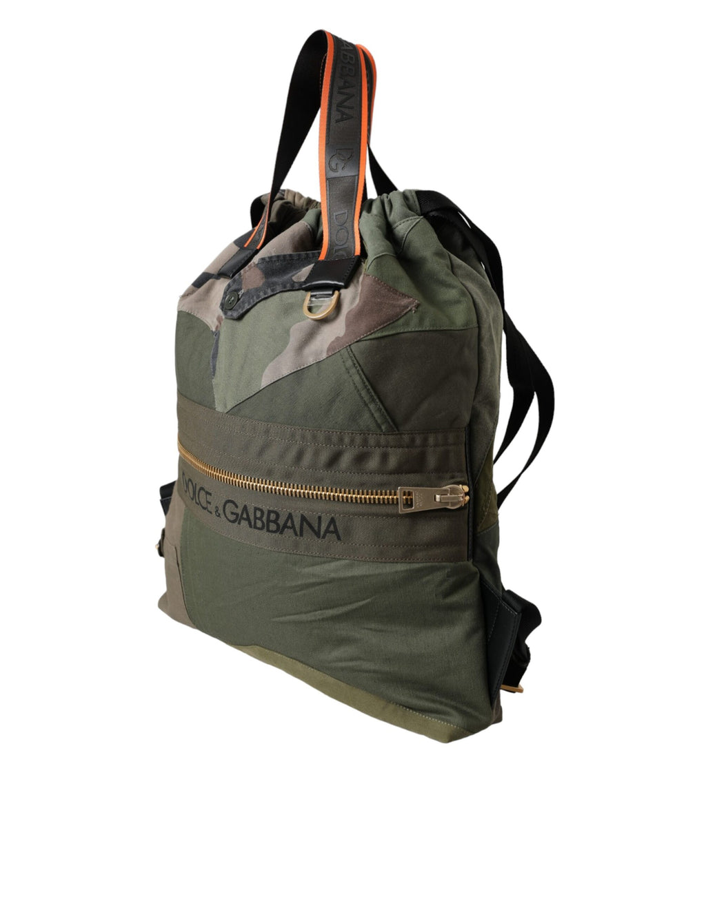 Militärgrüner Patchwork Rucksack