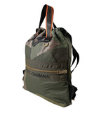 Militärgrüner Patchwork Rucksack
