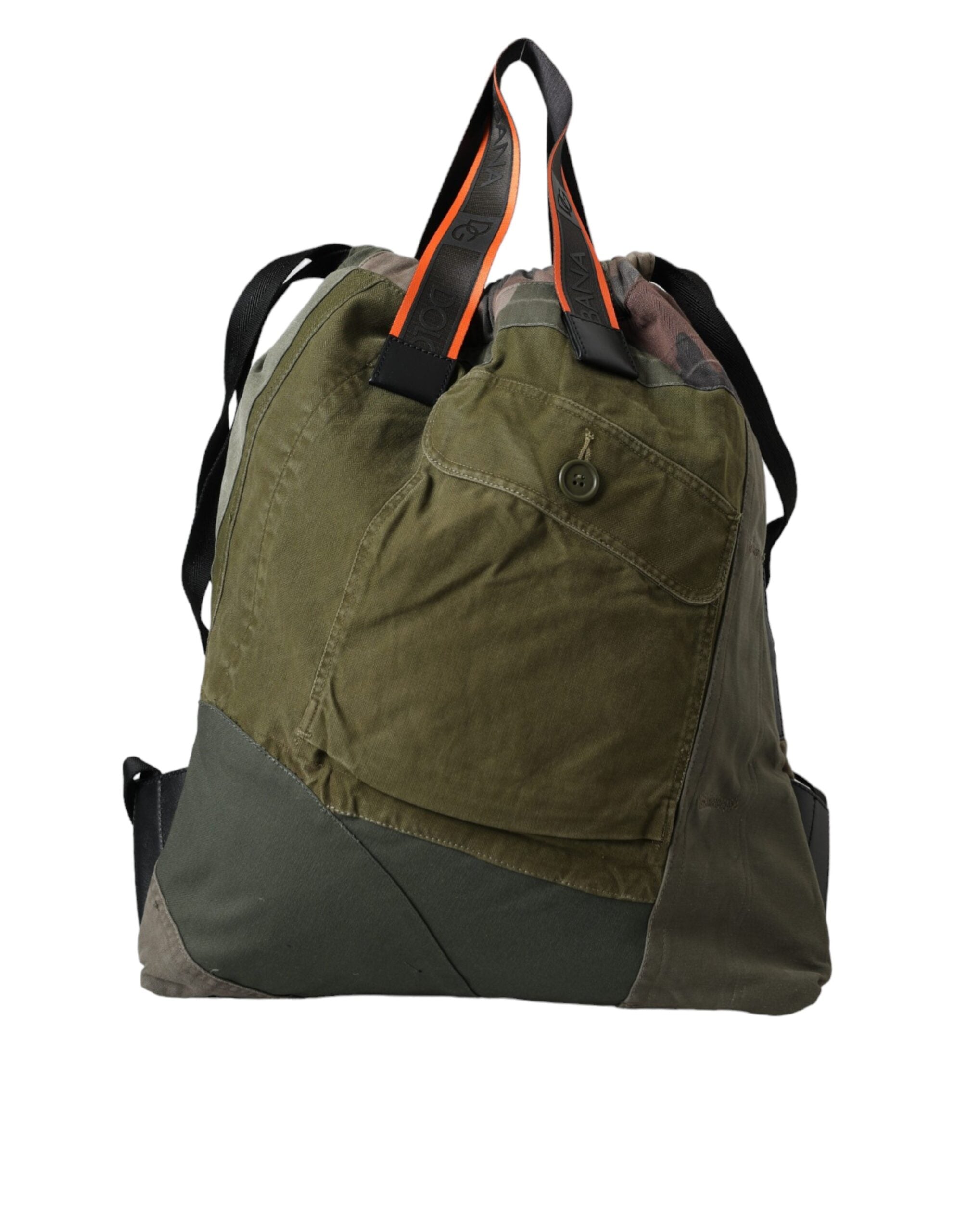 Militärgrüner Patchwork Rucksack