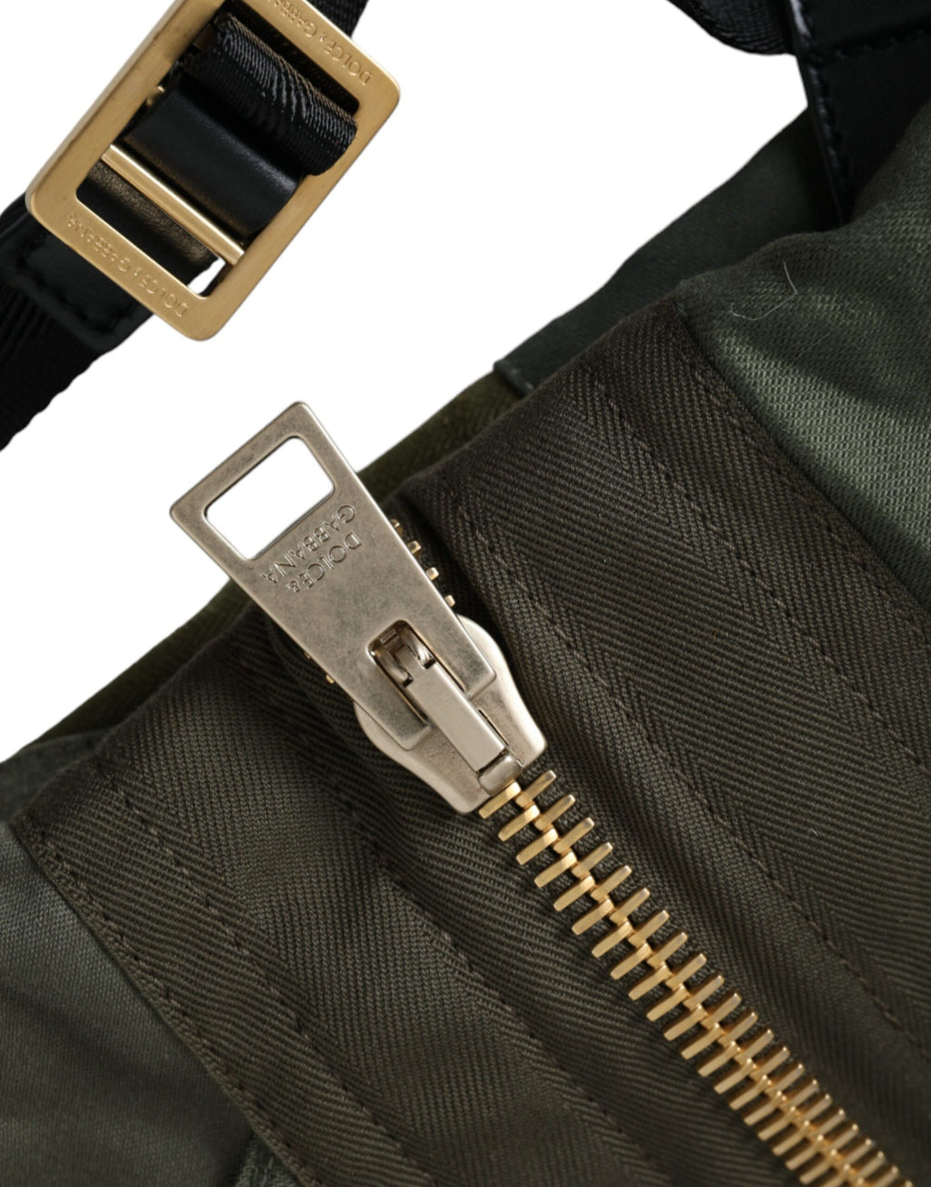Militärgrüner Patchwork Rucksack