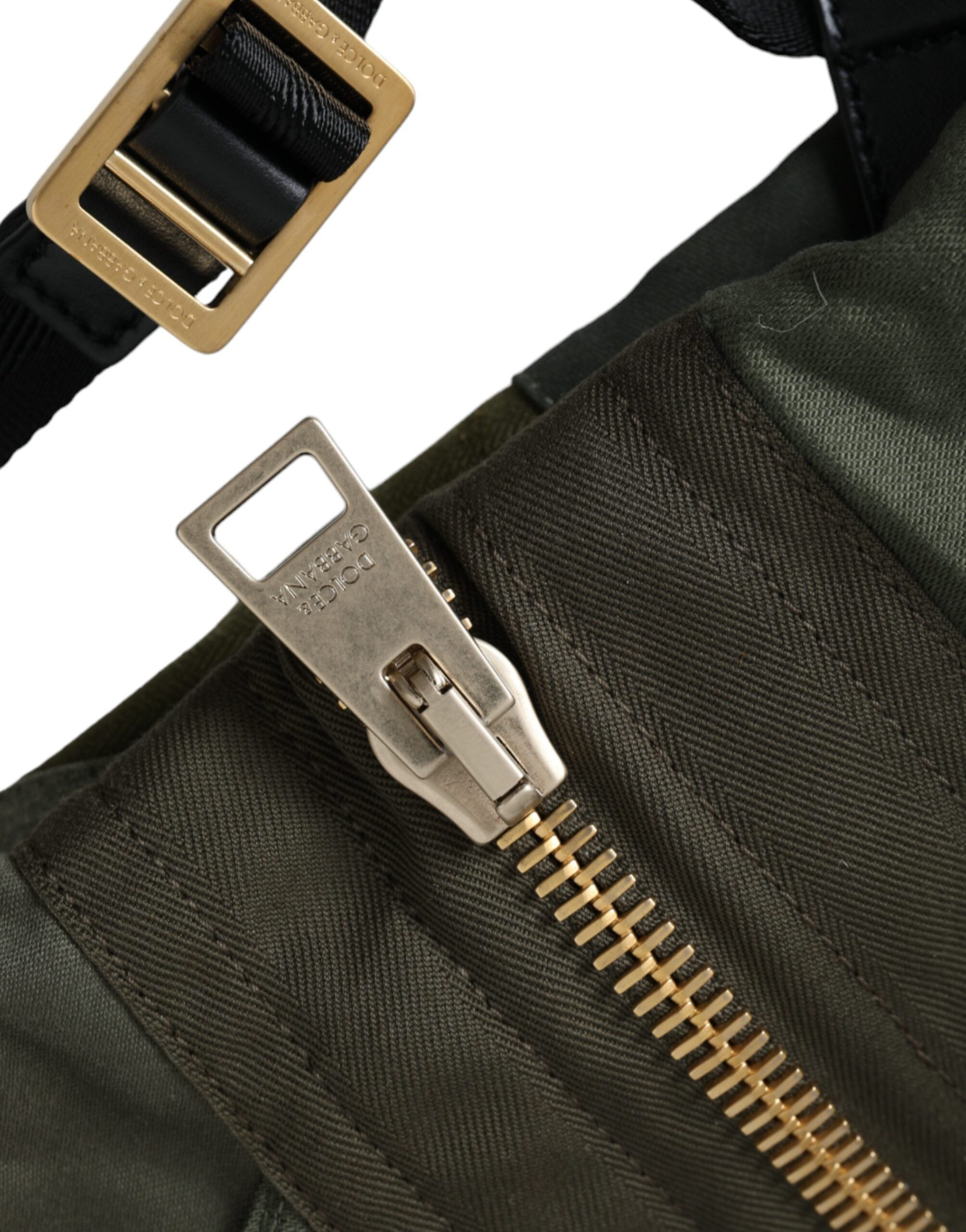 Militärgrüner Patchwork Rucksack