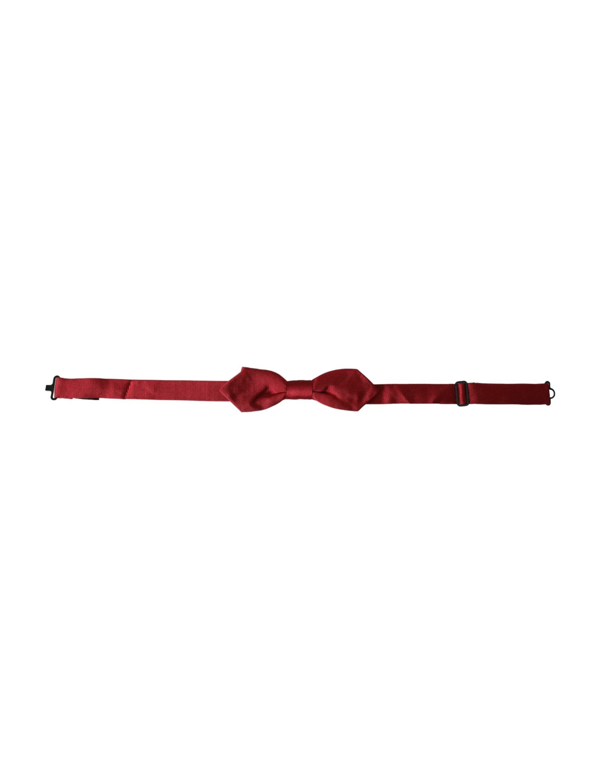 Rote Seidenjacquard verstellbare Herrenfliege