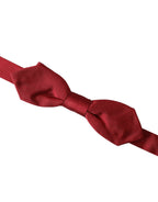 Rote Seidenjacquard verstellbare Herrenfliege