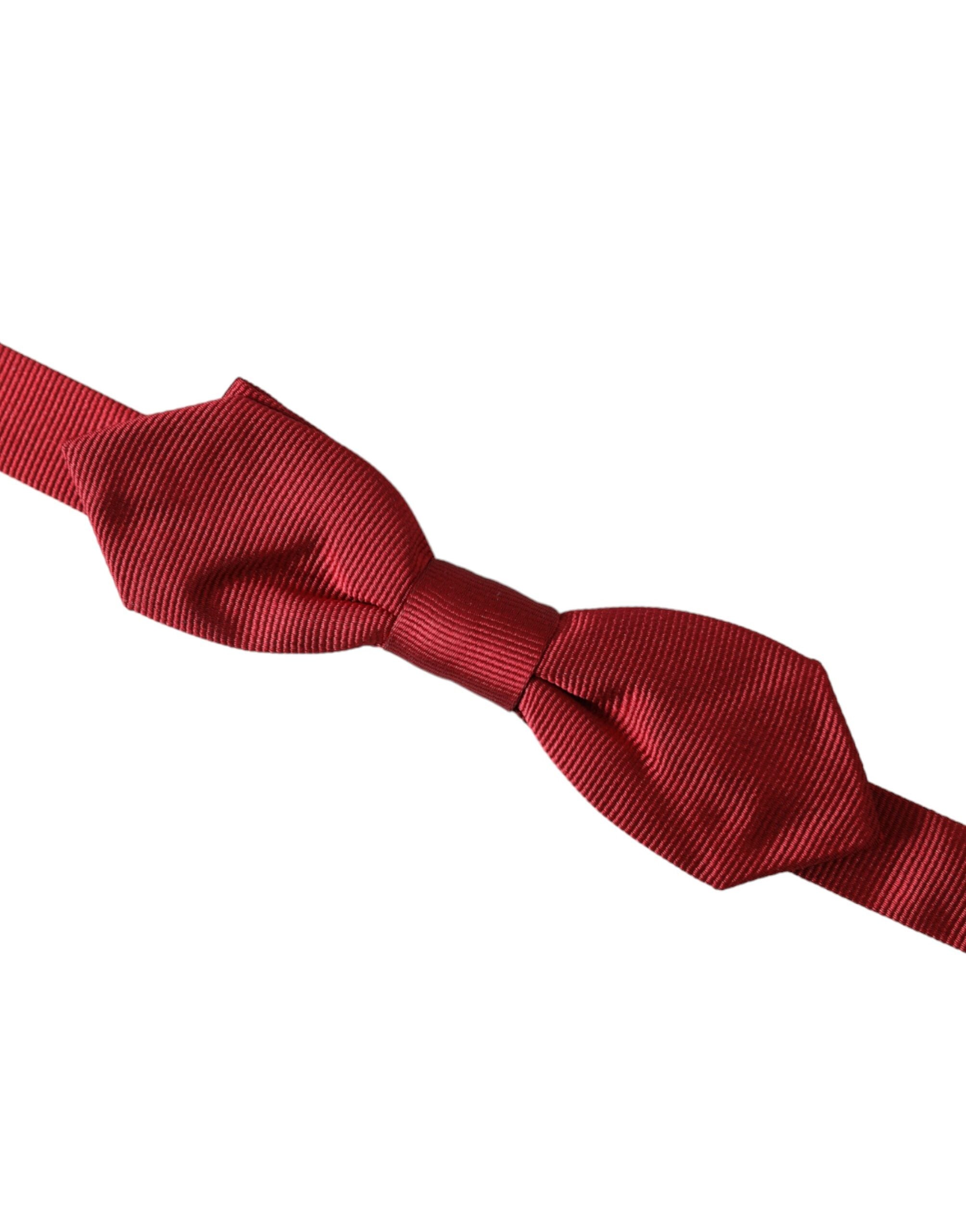 Rote Seidenjacquard verstellbare Herrenfliege