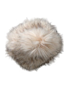 Beige Acrylic Fur Women's Bucket Hat