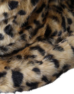 Damen-Anglerhut aus braunem Leopardenfell