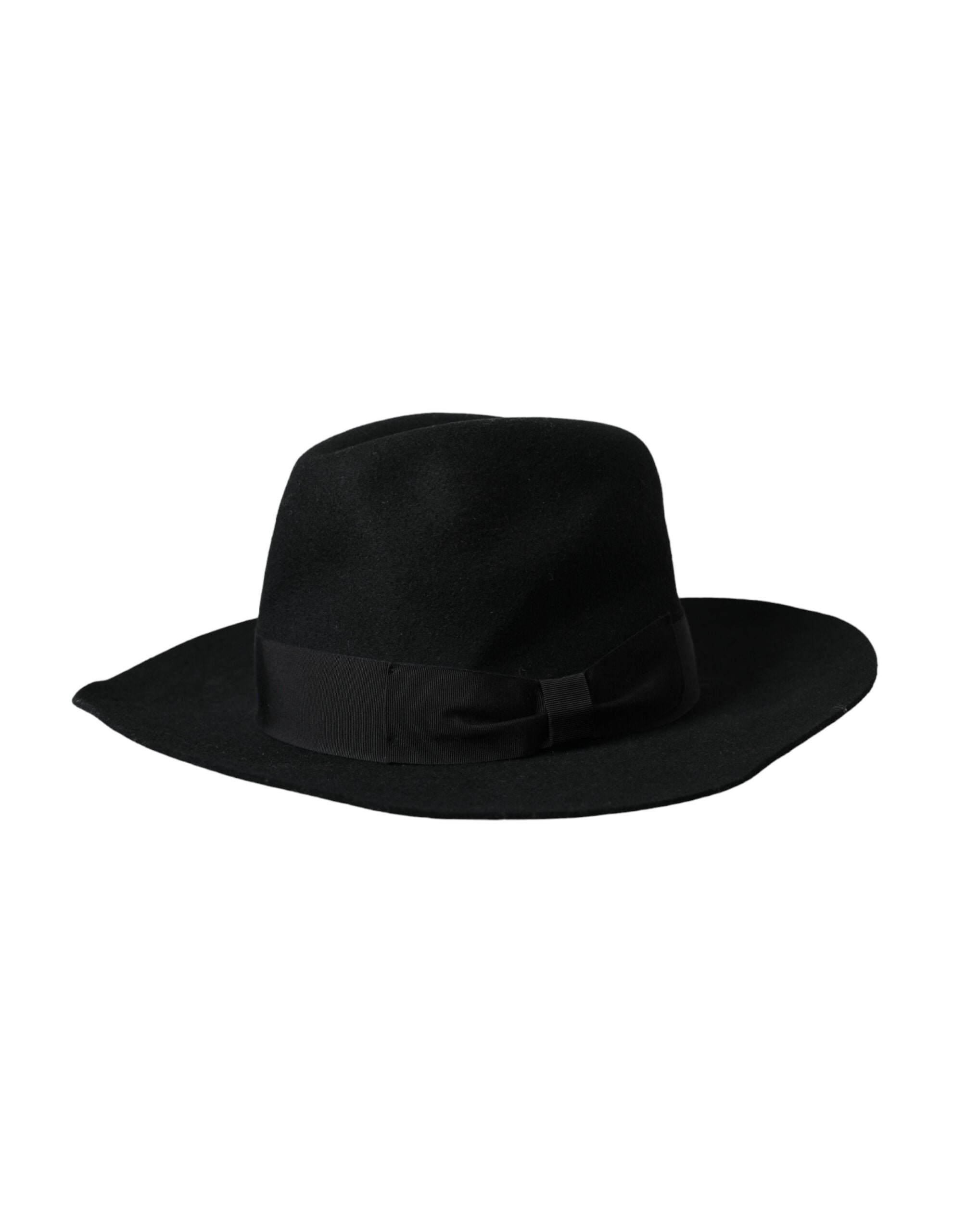 Schwarzer Kaninchen Filzhut Fedora Trilby Damen