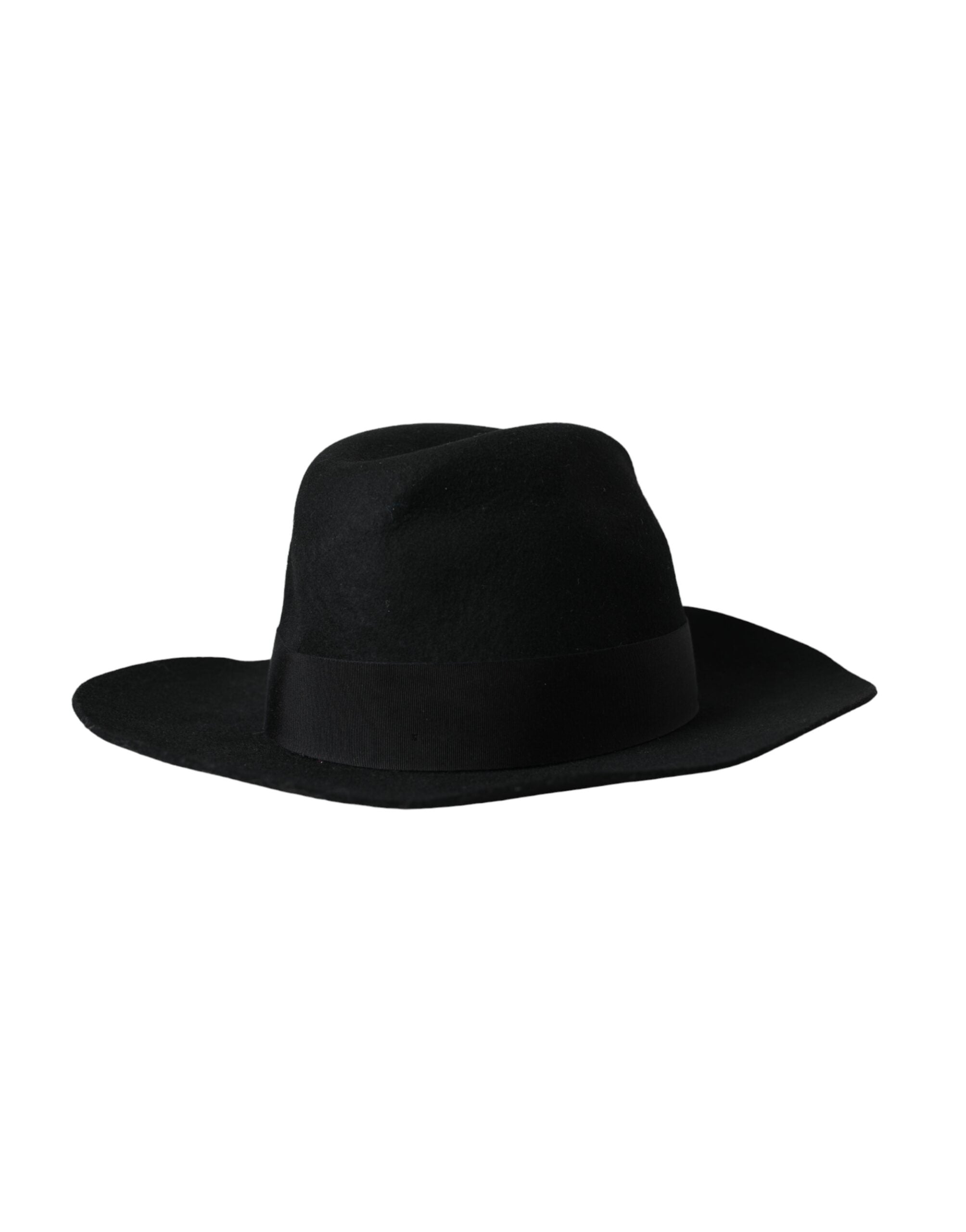 Schwarzer Kaninchen Filzhut Fedora Trilby Damen