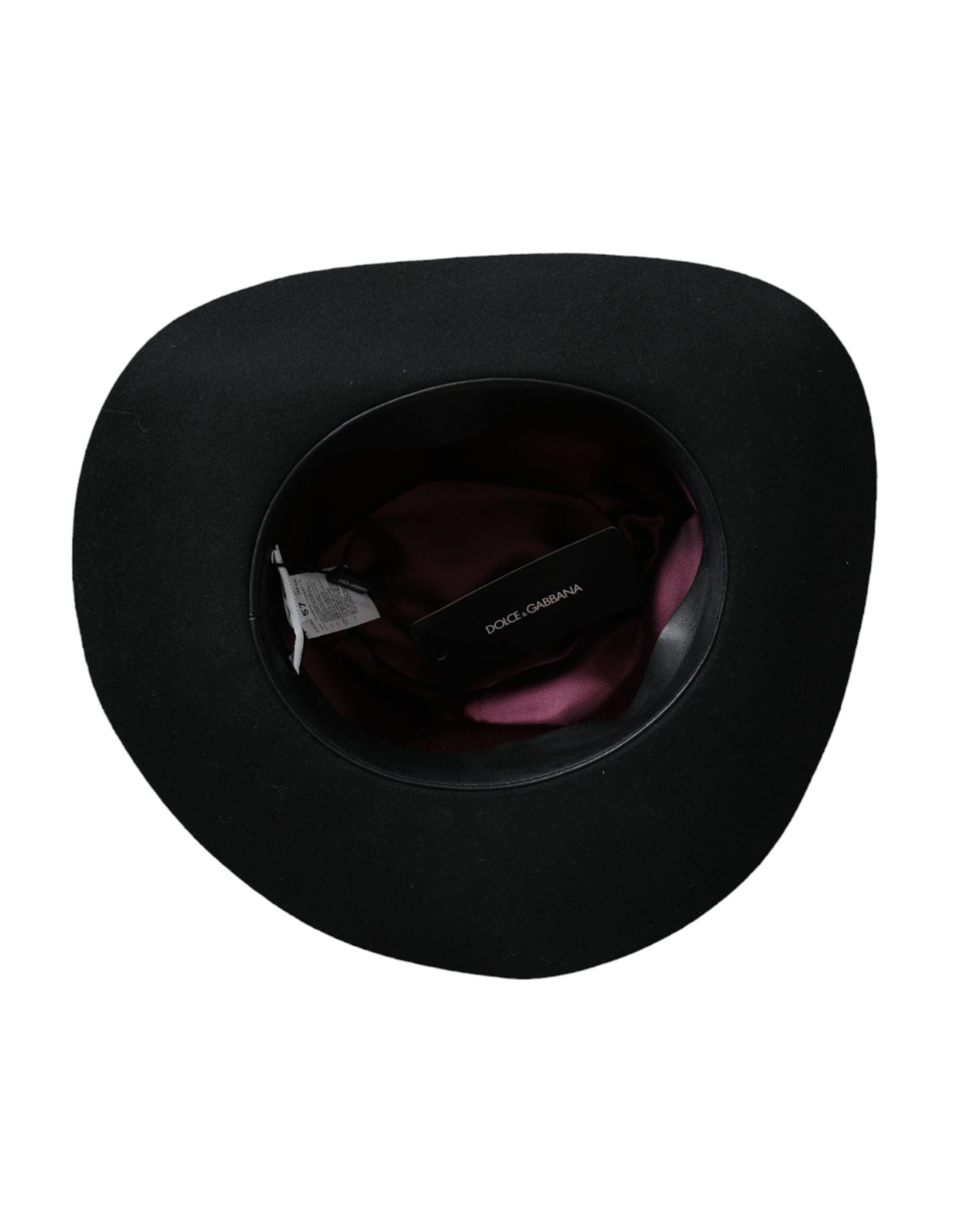 Schwarzer Kaninchen Filzhut Fedora Trilby Damen