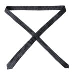 Schwarze blau gepunktete Krawatte aus Seide, verstellbar, für Herren