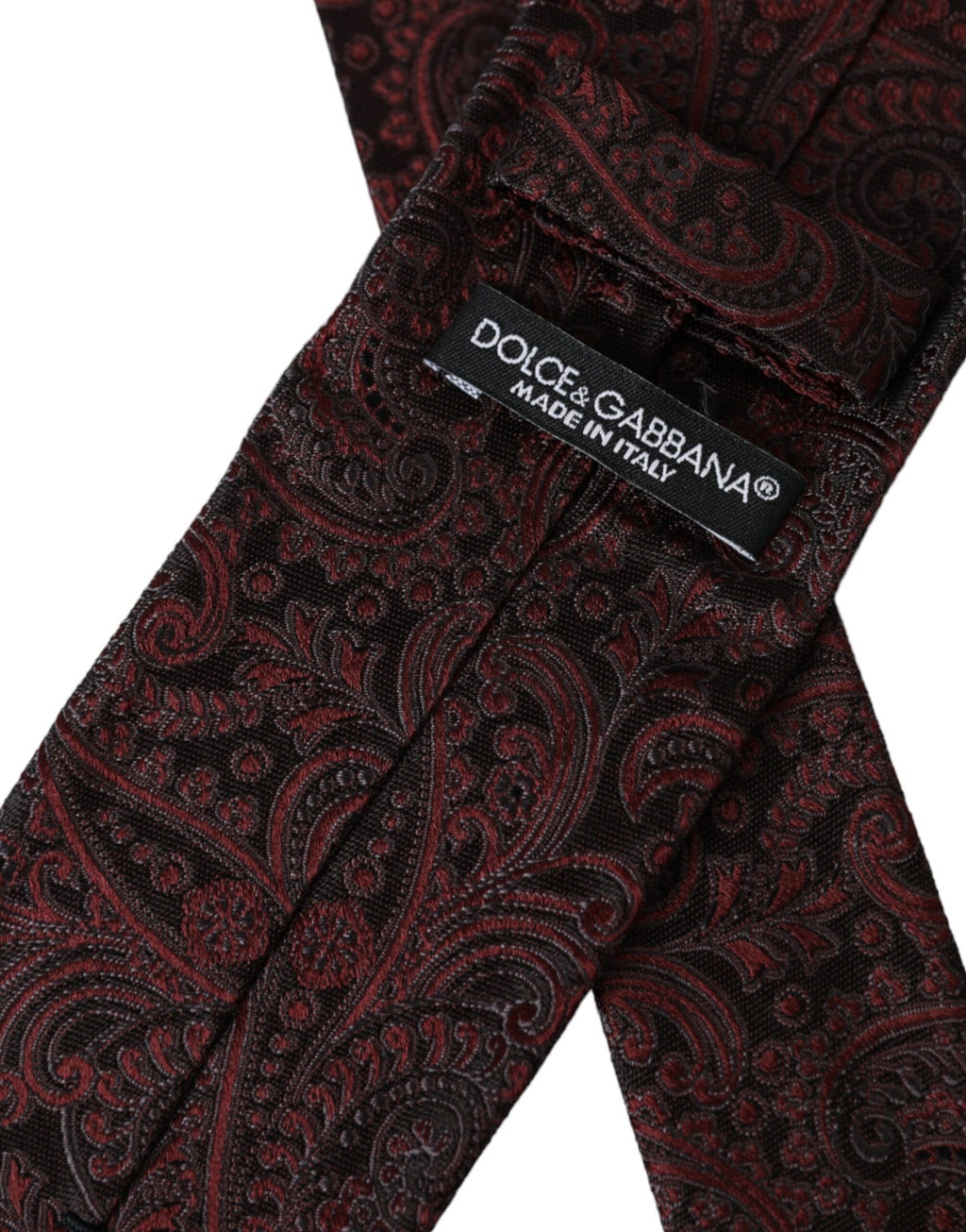 Cravatta da uomo regolabile in seta fantasia Bordeaux