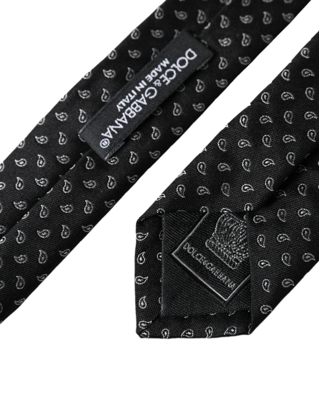 Cravatta regolabile da uomo in seta jacquard nera