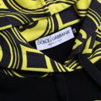 Schwarzer Baumwoll-Hoodie mit Logo