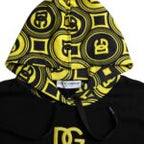 Schwarzer Baumwoll-Hoodie mit Logo