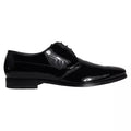 Herren-Derby-Schuhe aus schwarzem Kalbsleder