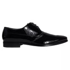 Herren-Derby-Schuhe aus schwarzem Kalbsleder