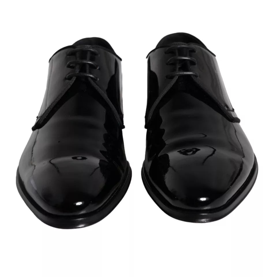 Herren-Derby-Schuhe aus schwarzem Kalbsleder