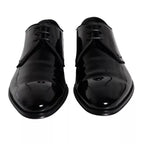 Herren-Derby-Schuhe aus schwarzem Kalbsleder