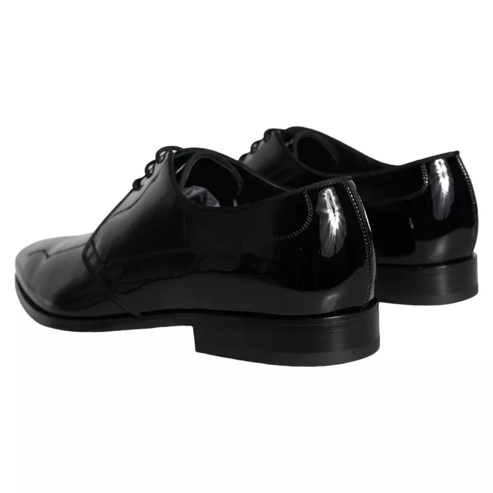 Herren-Derby-Schuhe aus schwarzem Kalbsleder