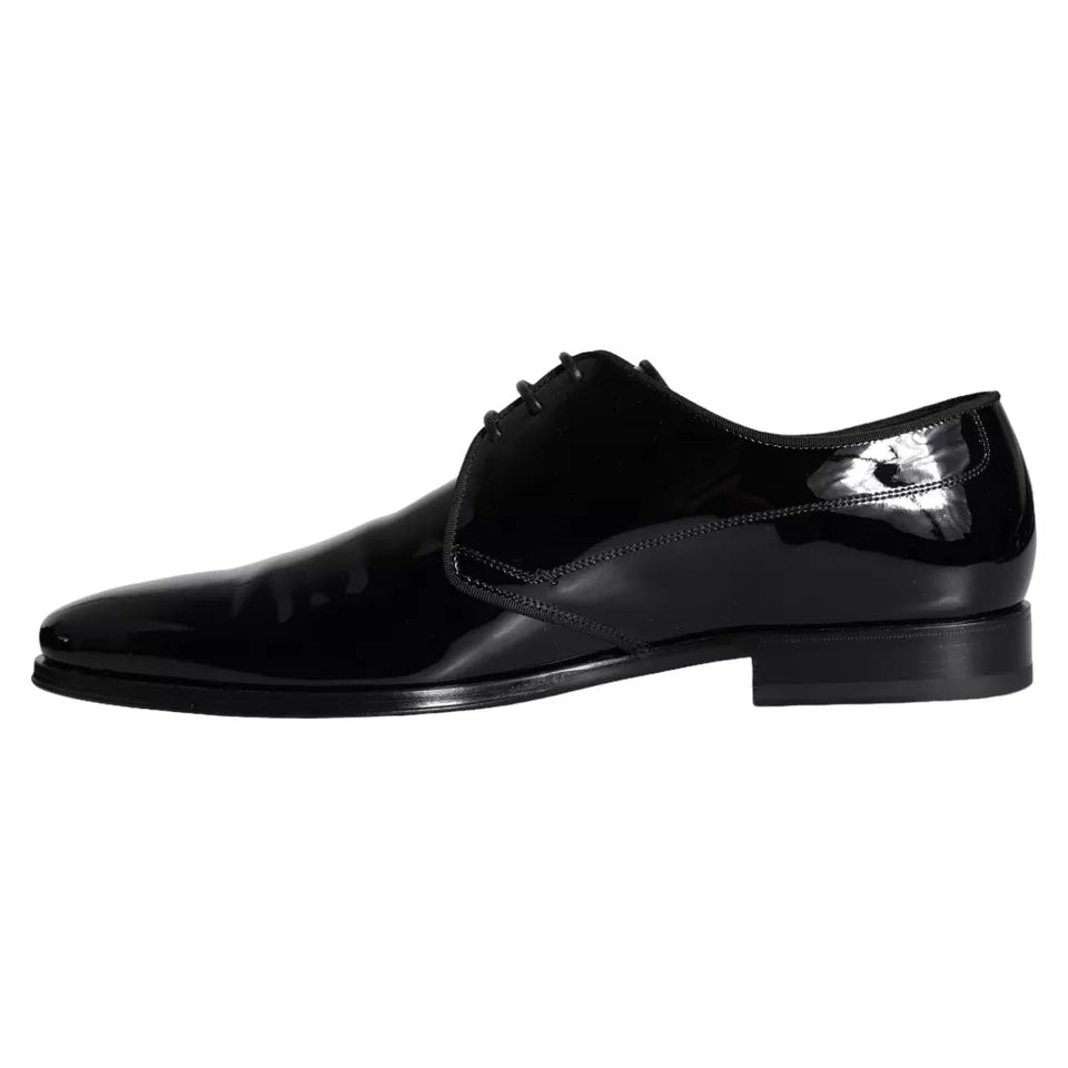 Herren-Derby-Schuhe aus schwarzem Kalbsleder