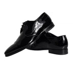Herren-Derby-Schuhe aus schwarzem Kalbsleder