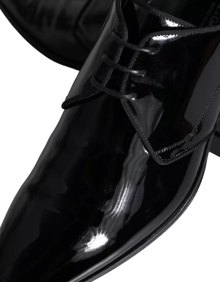 Herren-Derby-Schuhe aus schwarzem Kalbsleder