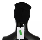 Mütze mit Markenlogo aus Wollmix in Schwarz