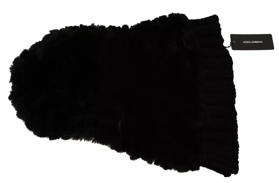 Schwarzsilberfuchs-Kaschmir-Kapuzenschal