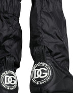 Schwarze gesteppte High-Top-Boots-Sneaker