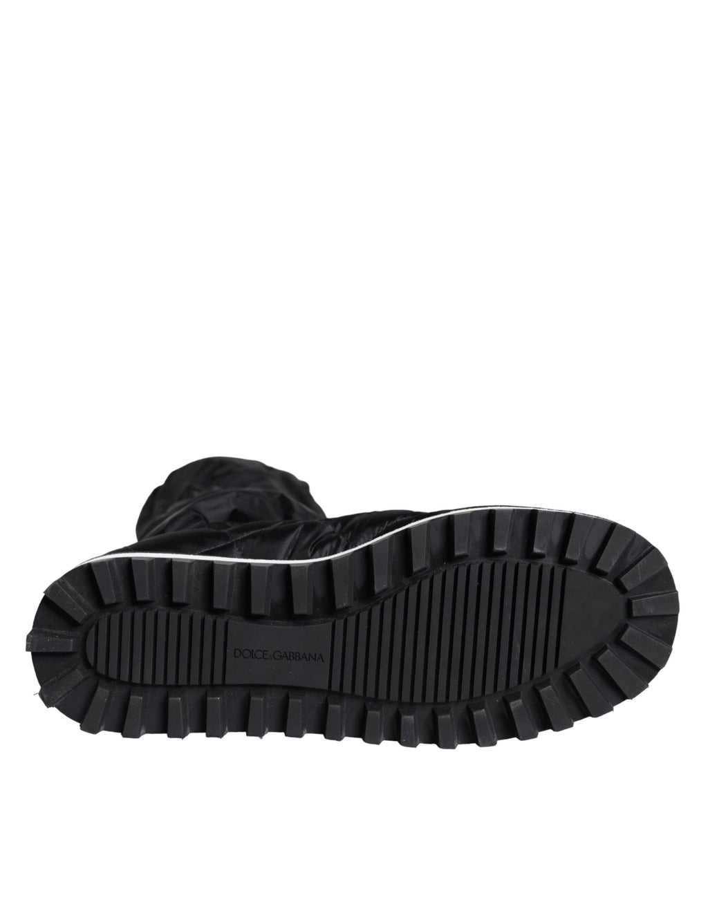 Schwarze gesteppte High-Top-Boots-Sneaker