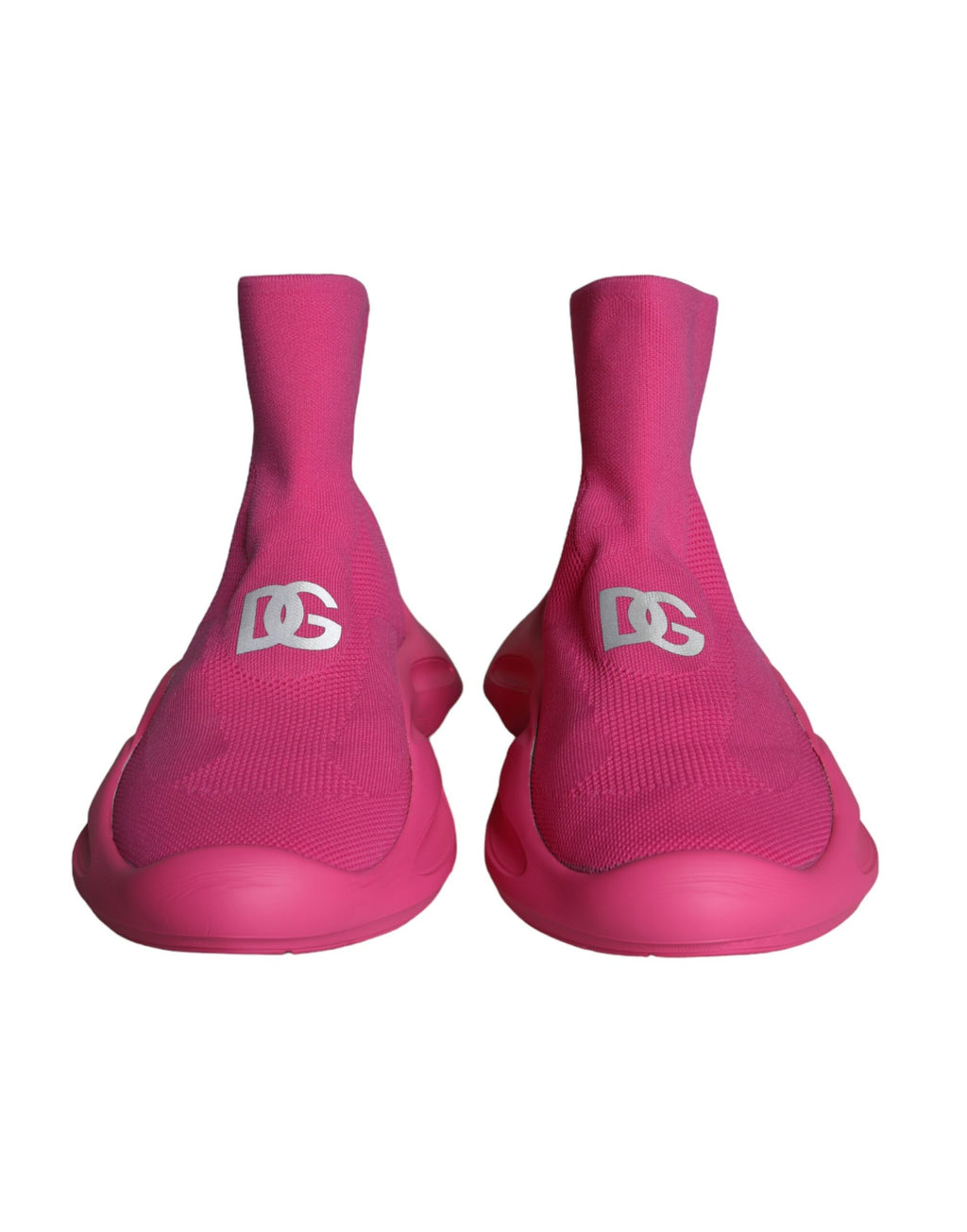 Pinkfarbene Socken-Sneaker mit Logo-Print zum Reinschlüpfen