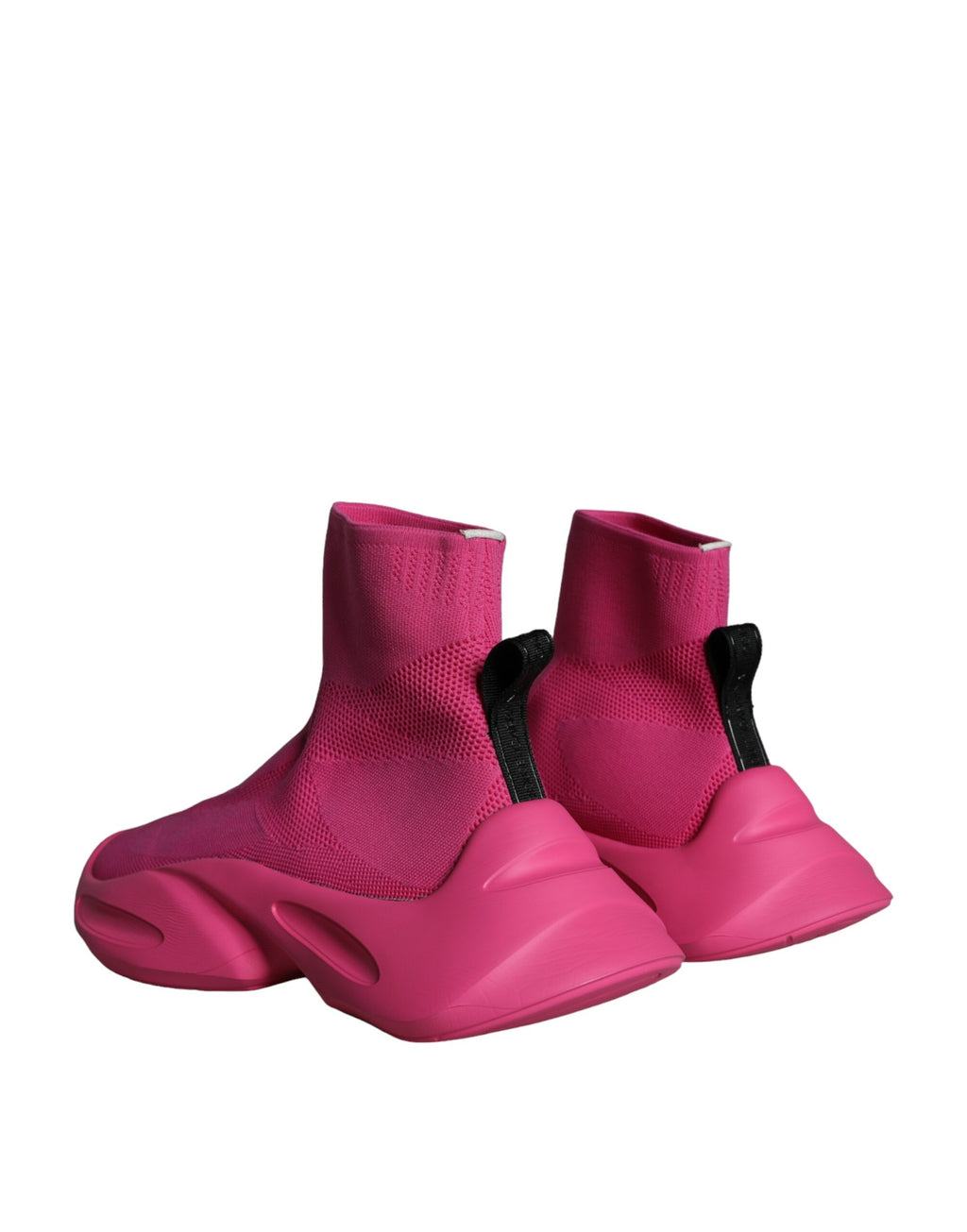 Pinkfarbene Socken-Sneaker mit Logo-Print zum Reinschlüpfen