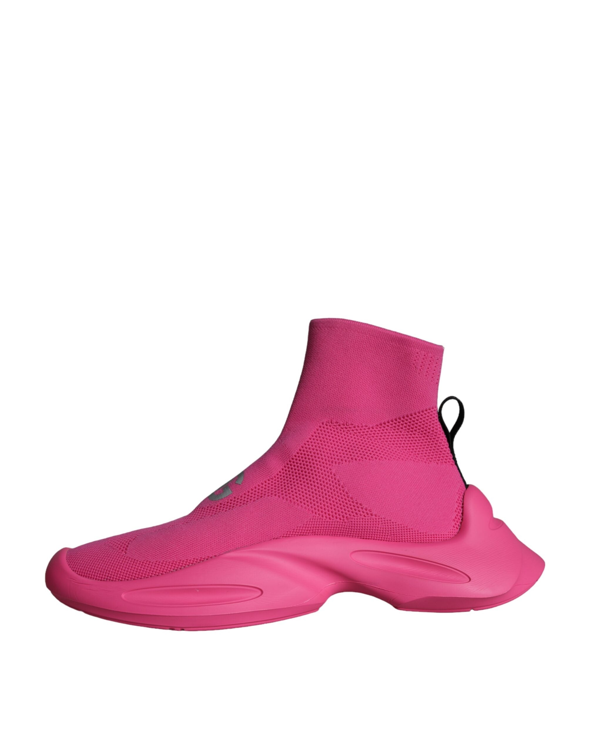 Pinkfarbene Socken-Sneaker mit Logo-Print zum Reinschlüpfen