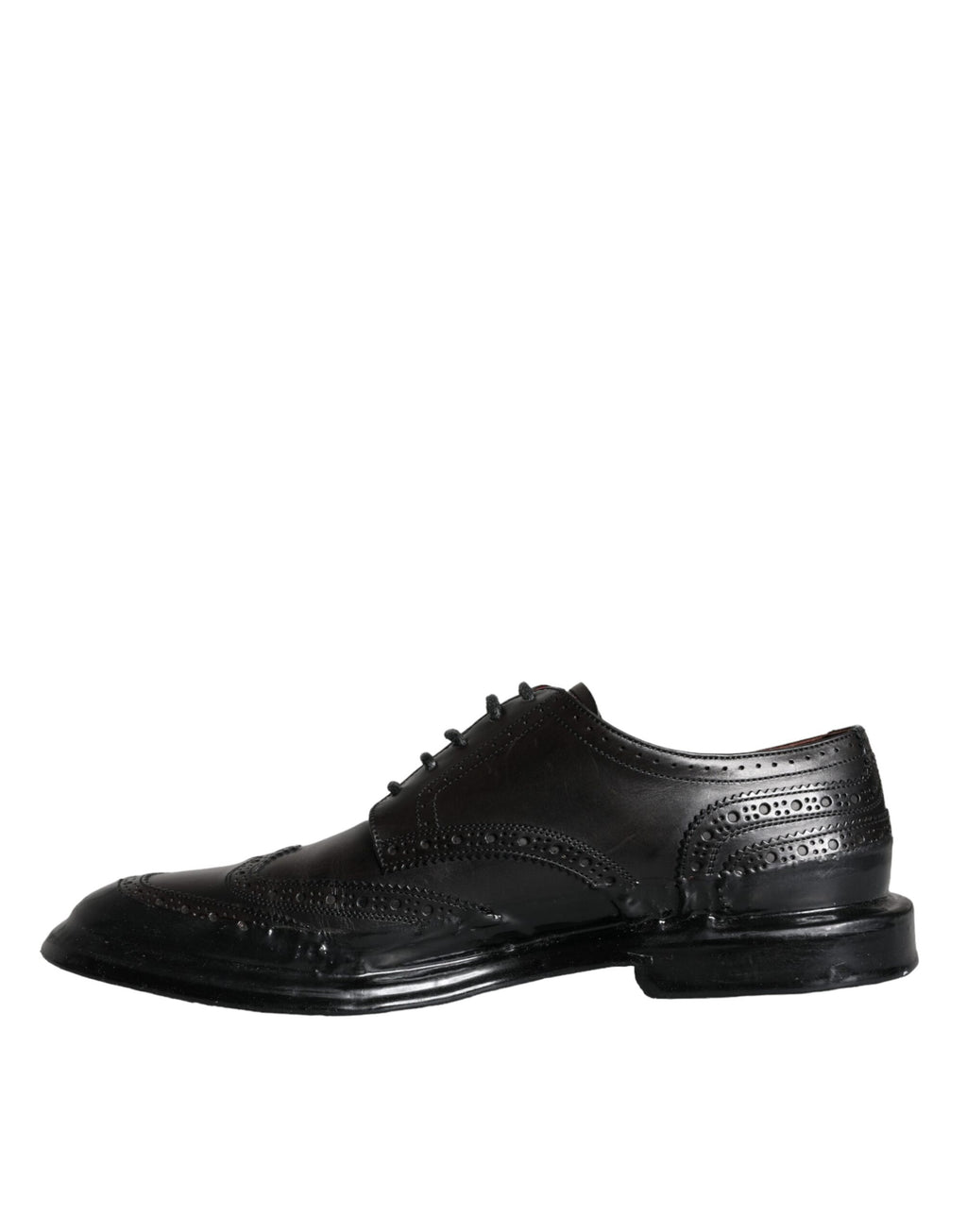 Schwarze Leder Oxford Wingtip Business Herrenschuhe
