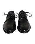 Schwarze Derby-Herrenschuhe aus Kalbsleder