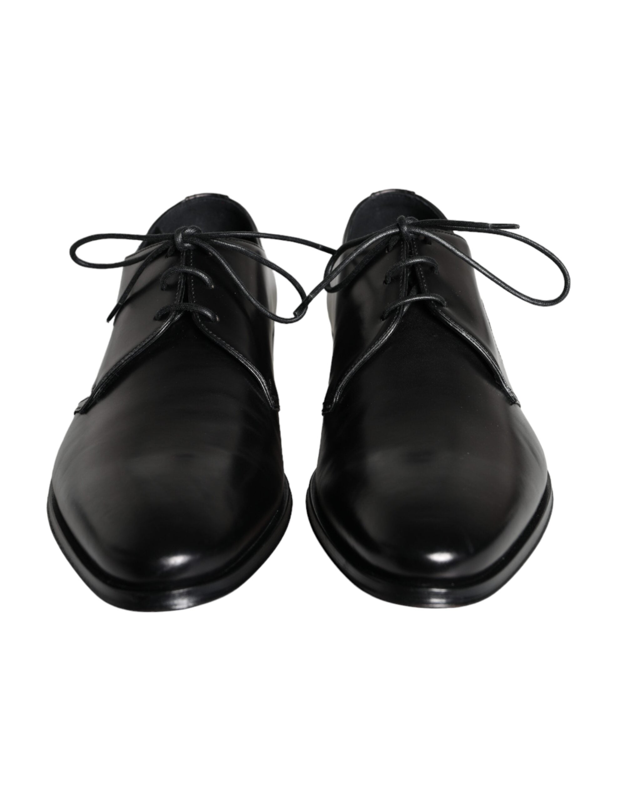 Schwarze Derby-Herrenschuhe aus Kalbsleder
