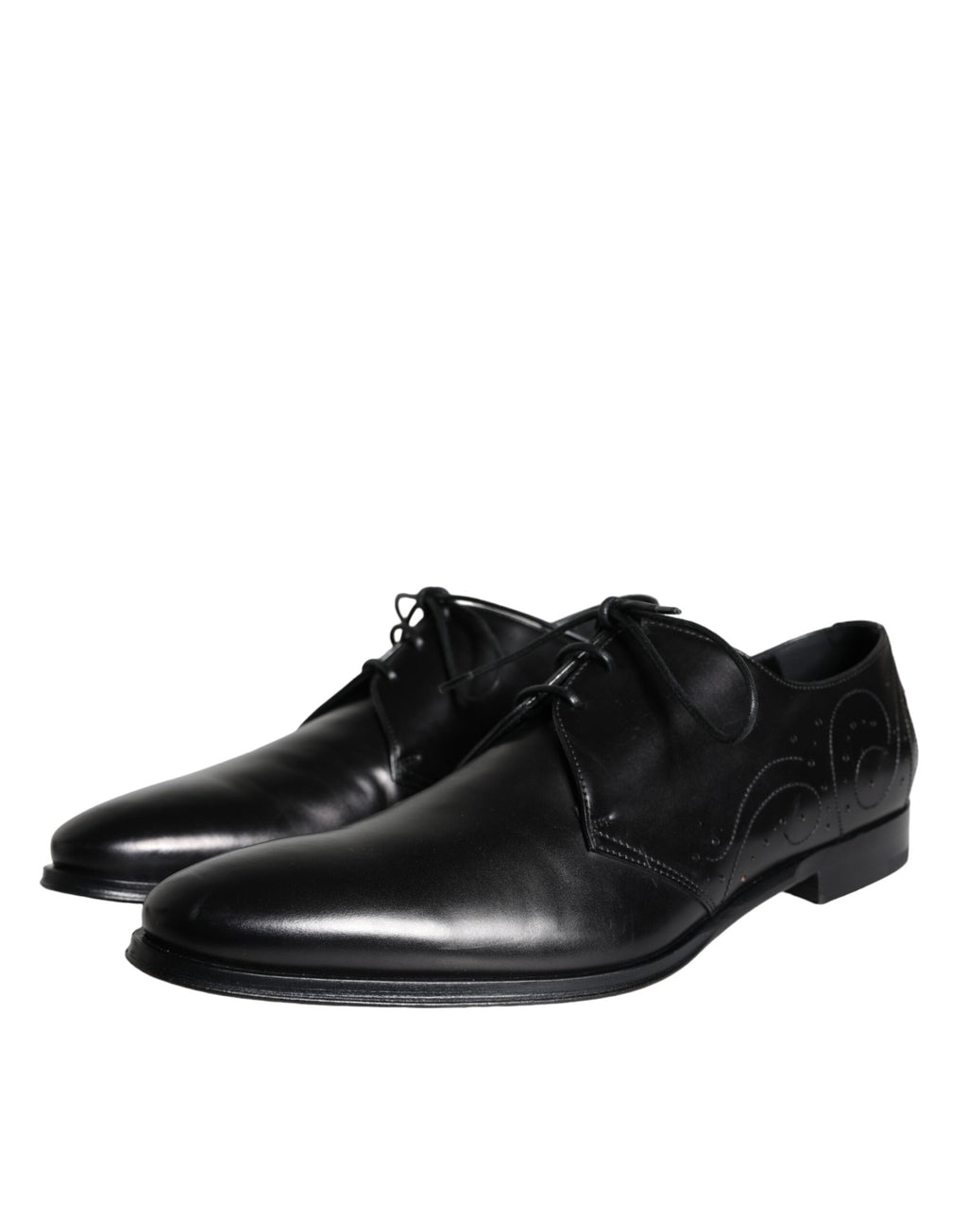 Schwarze Derby-Herrenschuhe aus Kalbsleder