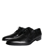 Schwarze Derby-Herrenschuhe aus Kalbsleder