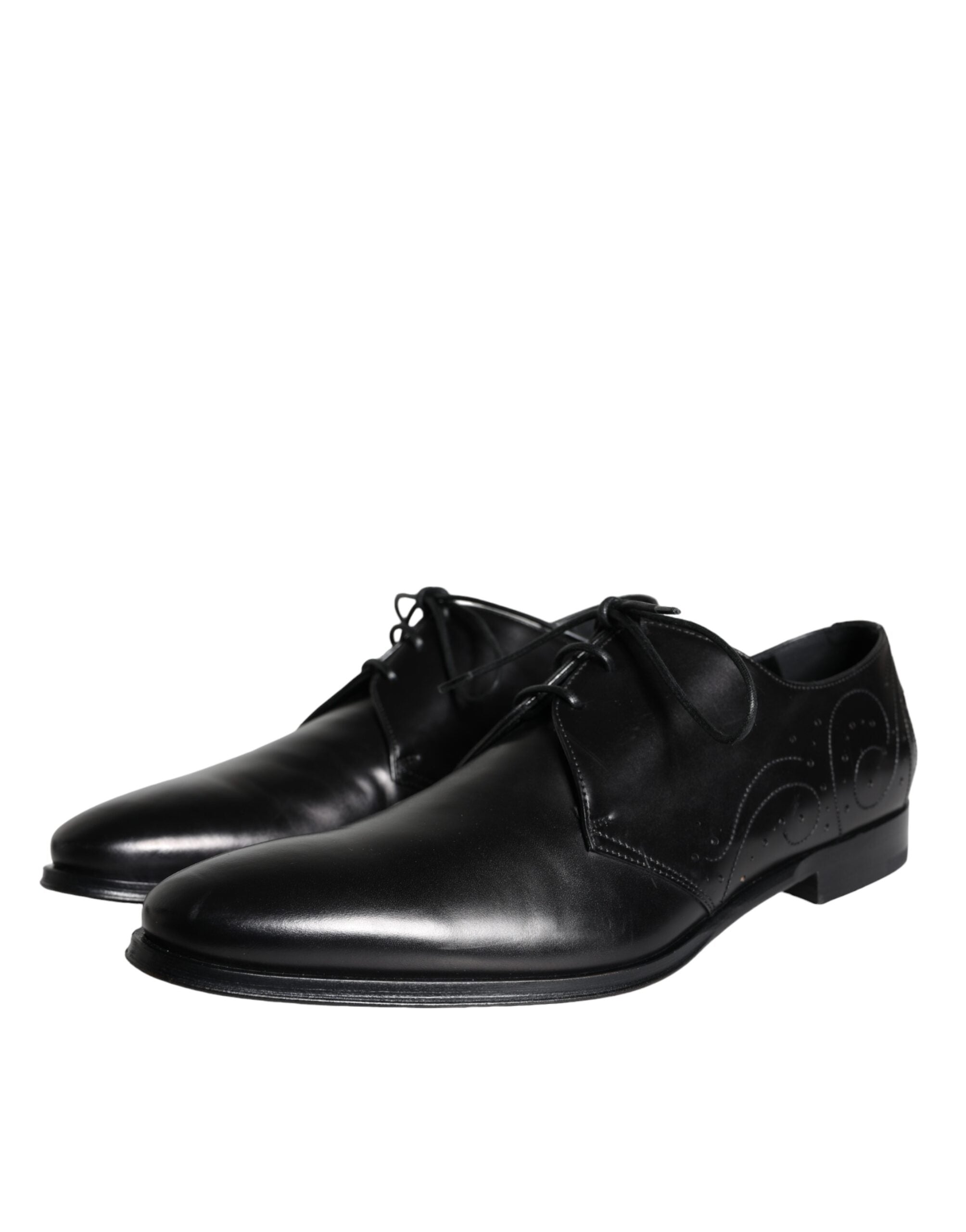 Schwarze Derby-Herrenschuhe aus Kalbsleder